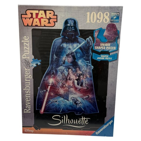 Ravensburger Star Wars Jigsaw Puzzle Darth Vader Shaped 1068 Pieces New 2015 - Picture 1 of 11